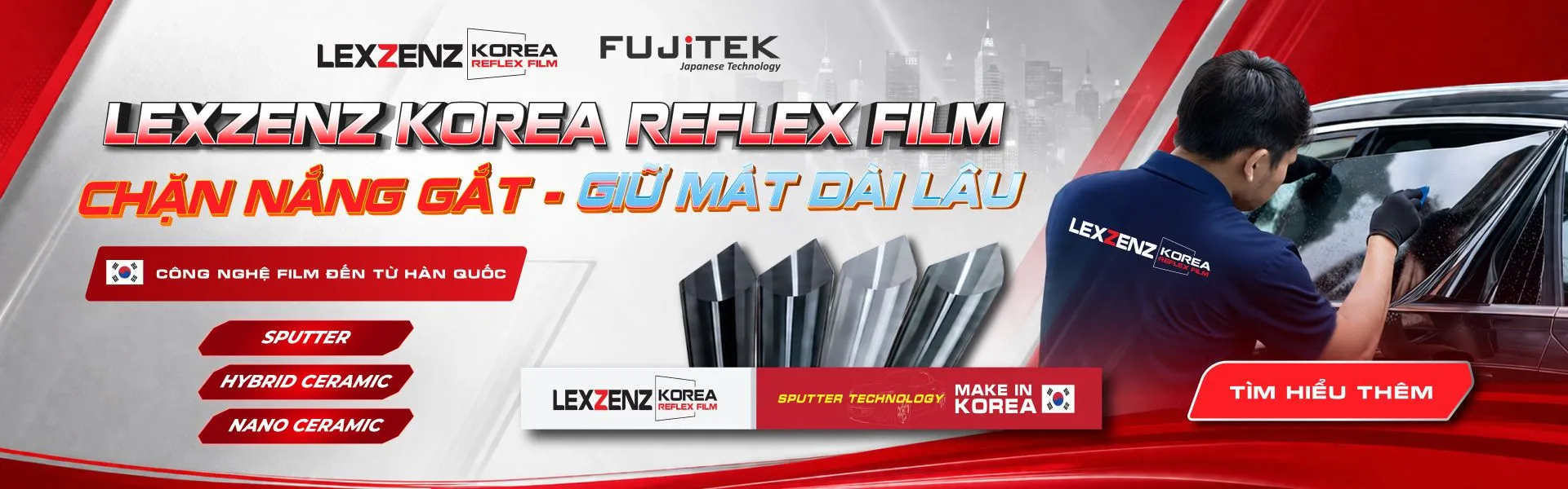 Banner phim cách nhiệt LEXZENZ Korea Reflex Film